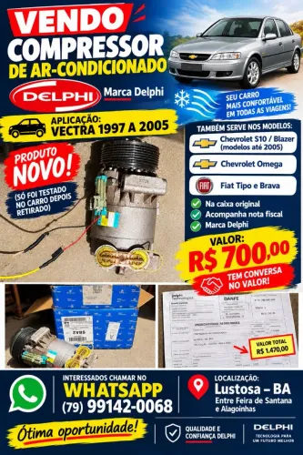 Compressor Delphi para vectra 97 a 2005