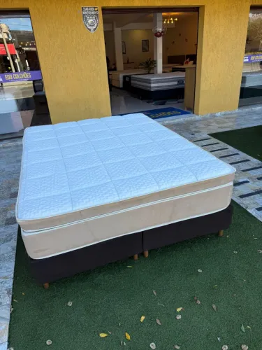 Cama box Queen SIZE SEMINOVA TOP - ENTREGAMOS