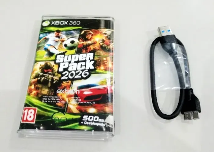 HD EXTERNO PARA XBOX 360 COMPATÍVEL COM QUALQUER MODELO DIVERSÃO GARANTIDA