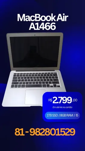 MacBook Air 8GB RAM 1 TB SSD.