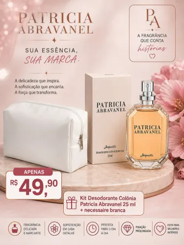 Promoção colônia Jequiti Patrícia Abravanel + Necessarie branca feminina 