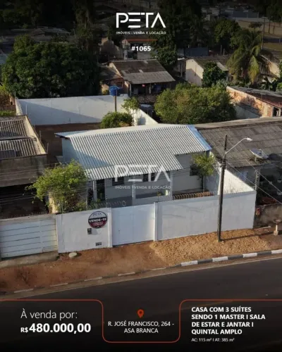 Casa com 3 quartos à Venda, Asa Branca - Boa Vista