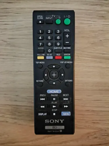 Controle Remoto Sony RMT-B1120A usado para players de Blu-ray Disc