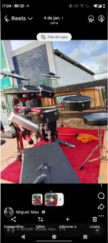 Bateria eletrônica royalty drums sem módulo 