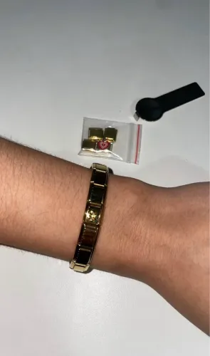 Pulseira Italiana de Charm Clássica Gold - Blisca Charm