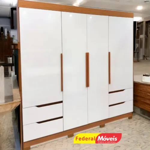 Guarda Roupa 4 Portas 4 Gavetas - Super Oferta!