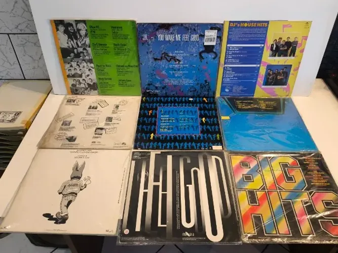 Lote Coleção 9 Discos Vinil Lps Dance Mix, House Hits - PARA COLECIONADORES - USADO