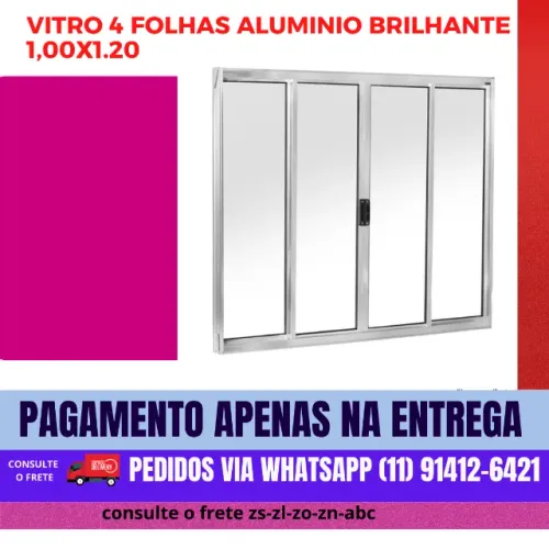 vitro em aluminio modelo vtr8