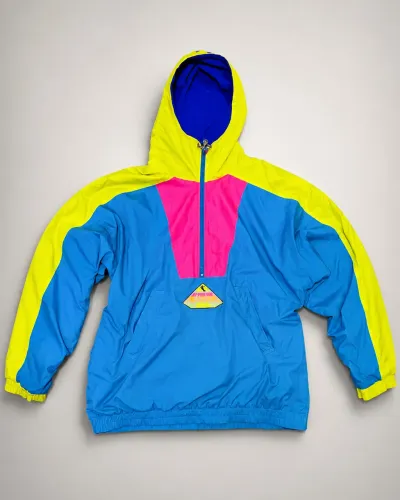 jaqueta fila magic line altitude polartec reversível/dupla face anorak, vintage 90s