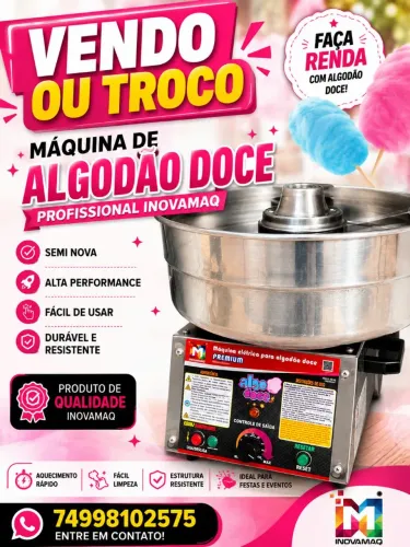 MAQUINA DE ALGODÃO DOCE PROFISSIONAL INOVAMAQ