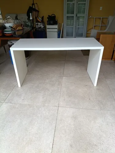Mesa para escritorio MDF 145x60x75 altura branca