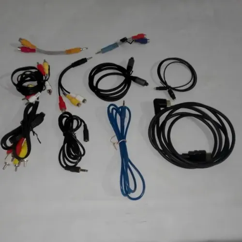cabos de audio variados