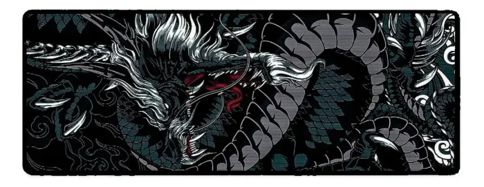 Mousepad Gamer Speed Extra Grande 60x30 Dragão Dark Cor Preto