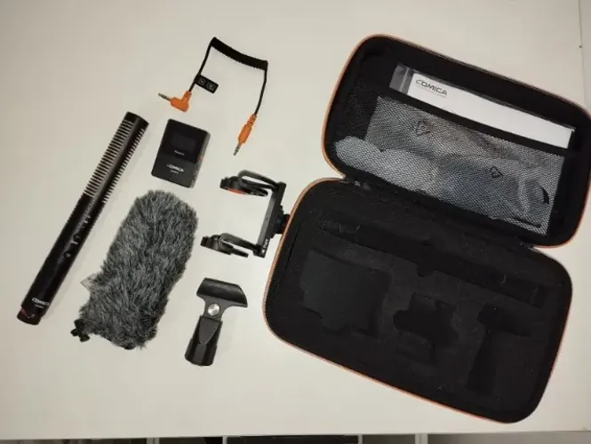 Microfone Comica CVM-VM30 Shotgun Sem Fio ? Excelente Estado