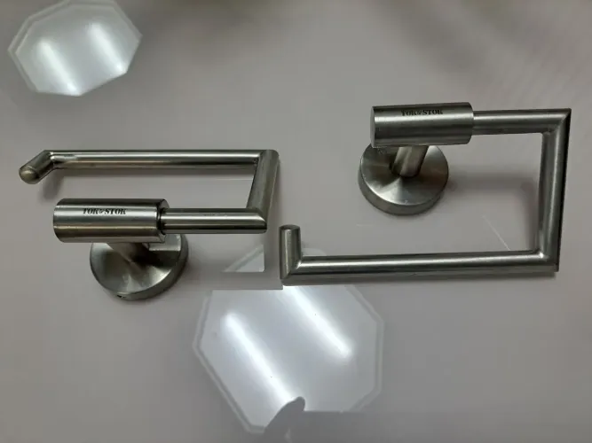 Par de Suportes / Porta Objetos Tok&Stok Minimalista Inox/Escovado