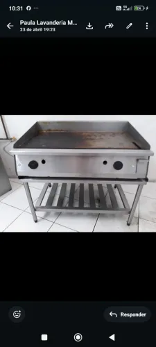 Chapa profissional em inox italiano 