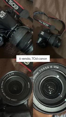 CAMERA CANON 70D COM LENTE 18.135