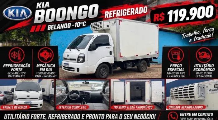 ? VENDA IMPERDÍVEL: KIA BONGO REFRIGERADO (-10°C) ?