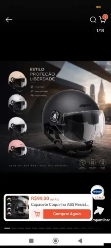 Capacete top de linha com viseira retratil