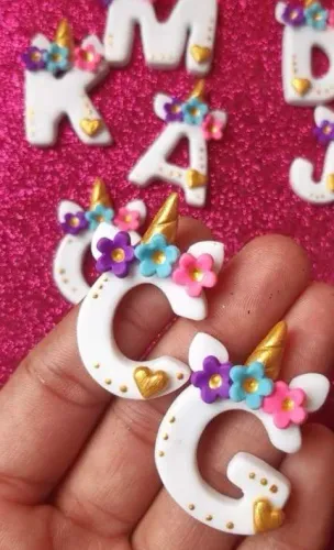 Letras de biscuut para chaveiro