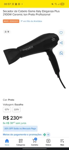 Vendo ou Troco Secador GAMA Italy Eleganza