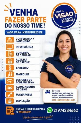 INSTRUTOR PARA CURSOS PROFISSIONALIZANTES