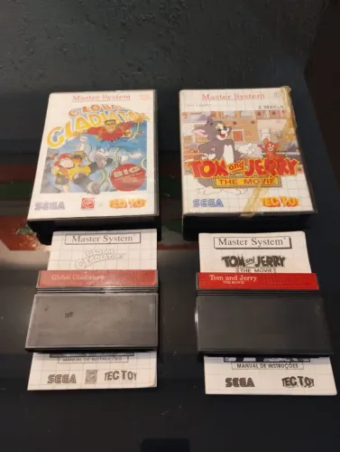 02 Jogos Global Gladiators e Tom and Jerry SEGA Master System (Tectoy)