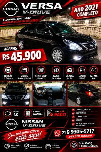 Nissan Versa V-drive 1.0 12V Flex MEC 2021