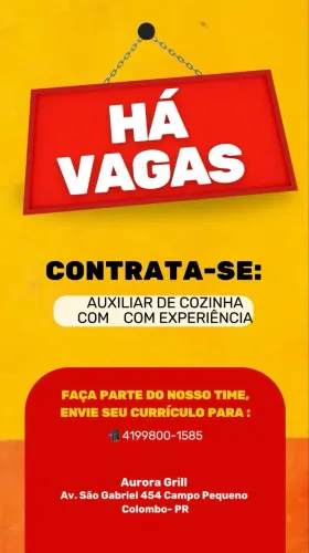 Auxiliar de Cozinha