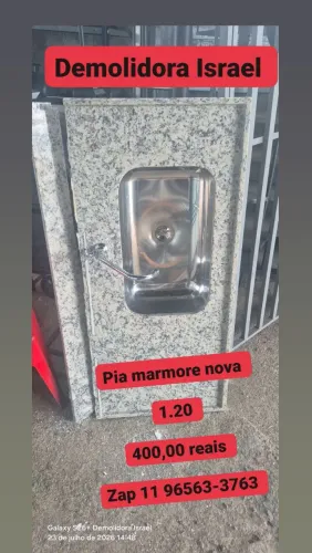 Pia mármore nova 