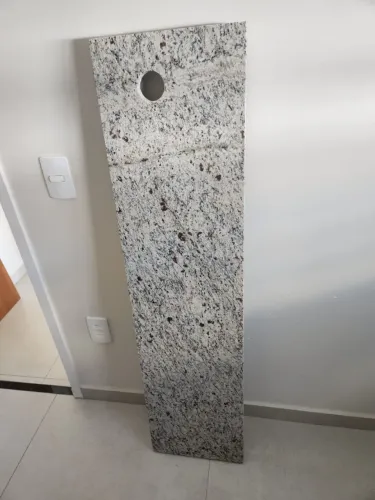 Balcão passa prato em Granito - Branco Dalas - 30 cm x 130 == Venda Rápida ==