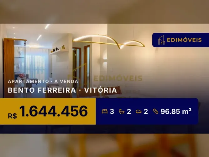 Apartamento sofisticado em Bento Ferreira com infraestrutura de lazer!