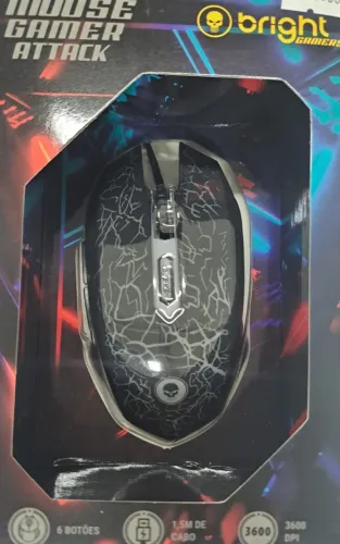 MOUSE GAMER LIGTH 0047 BRIGHT 6 BOTOES-promoção