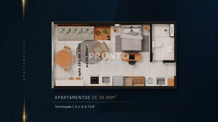 Flat com 1 quarto em Pina