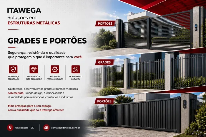 Grandes e portões sob medida 