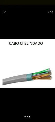 Cabo telefônico blindado com 20 pares - para telefonia e interfones