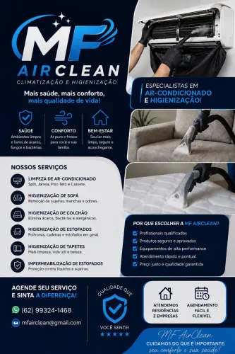 FAZEMOS HIGIENIZAÇÃO DE ESTOFADOS E AR CONDICIONADO