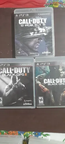 Três Call of Duty os Black Ops 1 e 2 e o Ghosts PS3