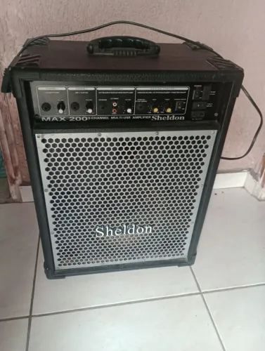 Título: Caixa de Som Amplificada Multiuso Sheldon Max 200 - 3 Canais (Perfeito Estado)