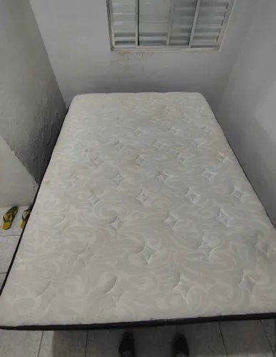 Cama Box Casal Com Baú + Colchão Molas Ensacadas Supercoil
