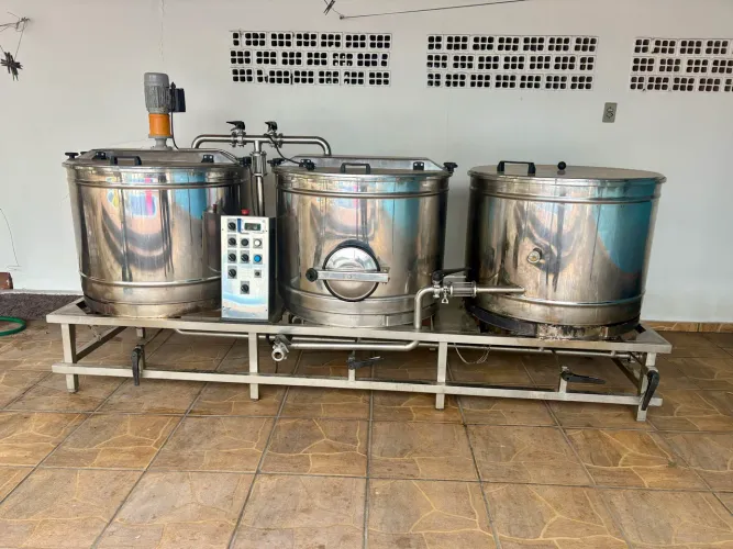 Cozinha/Brassagem Cervejeira Tribloco 300L ? Mestre Bier