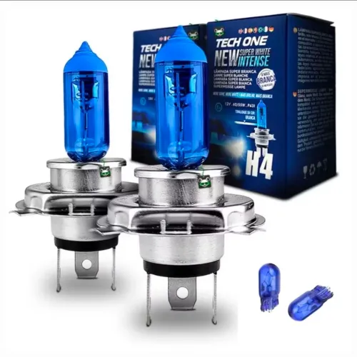 Lâmpadas super branca H4 Tech One