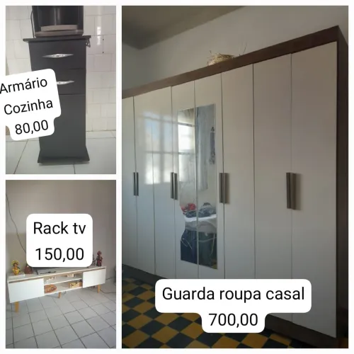 Móveis Seminovos para Casa - Guarda-Roupa, Rack de TV e Armário de Cozinha