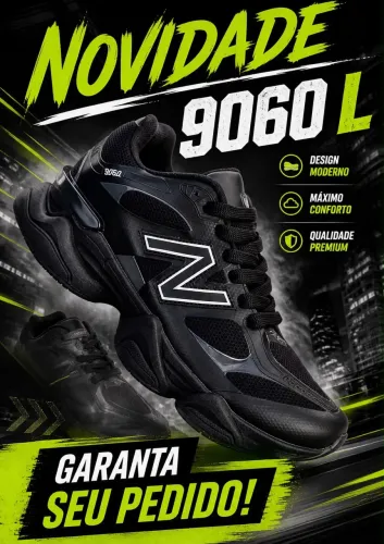 Tênis New Balance preto mega confortável