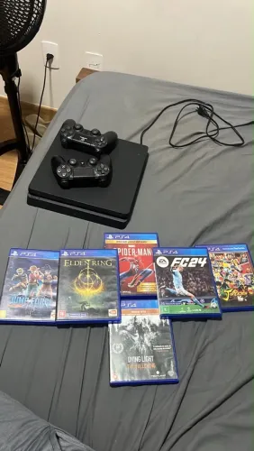 Ps4 slim 1tb com 6 jogos