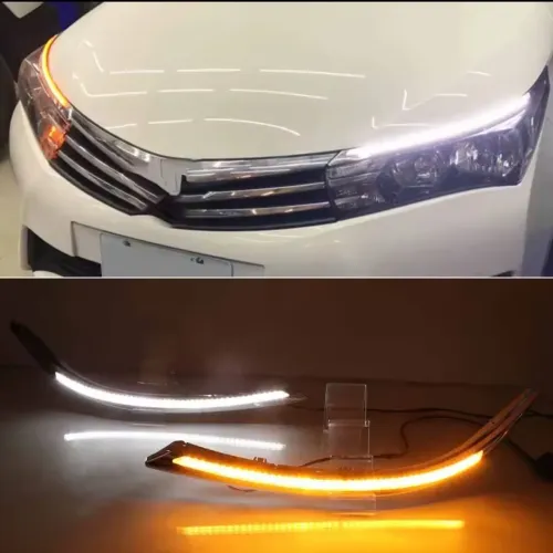 Sobrancelha em led para toyota corolla 2015 a 2019