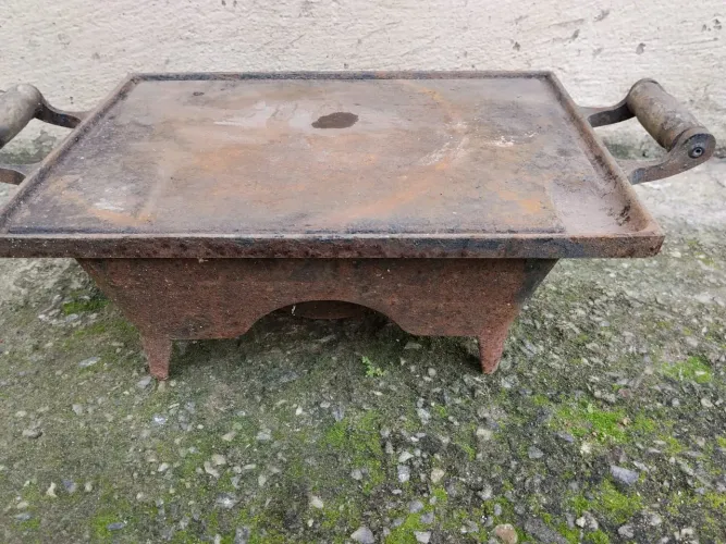 Churrasqueira chapa ferro fundido hambúrguer espetinho antigo fondue lareira antiguidade