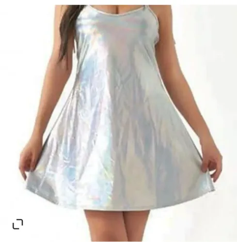 Vestido curto metálico