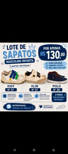Lote de sapatos infantil 