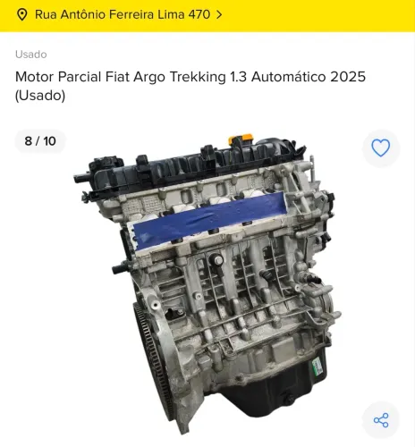 MOTOR PARCIAL FIAT ARGO 1.3 DRIVE 2025 2026 COM NF E GARANTIA 